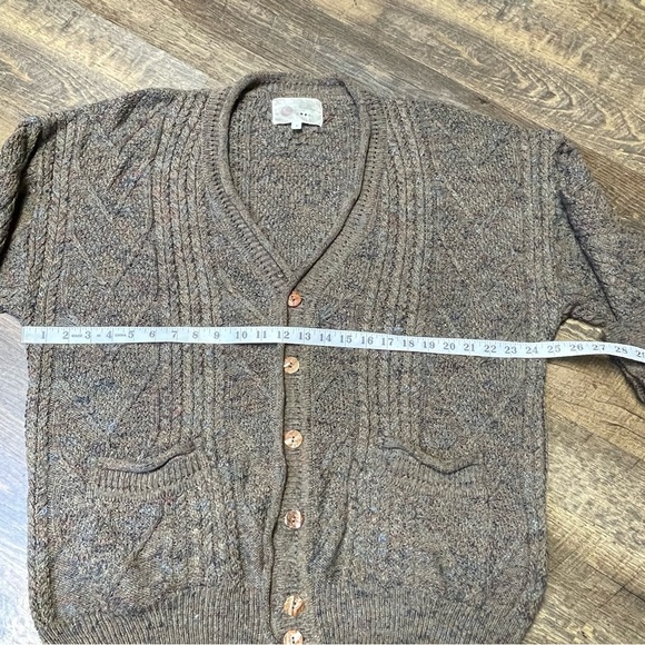 Vintage 90s Naturals Coogi Australia 3D Knit Cardigan Sweater Large Earth Toned - Picture 3 of 11
